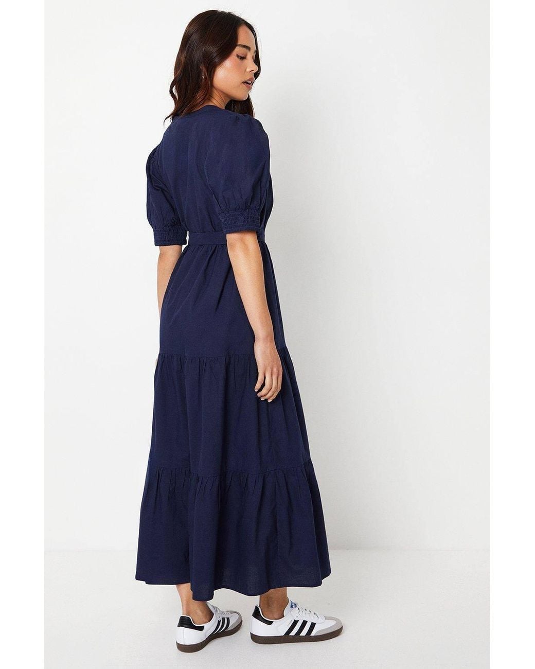 Dorothy Perkins Blue Petite Poplin Shirt Dress