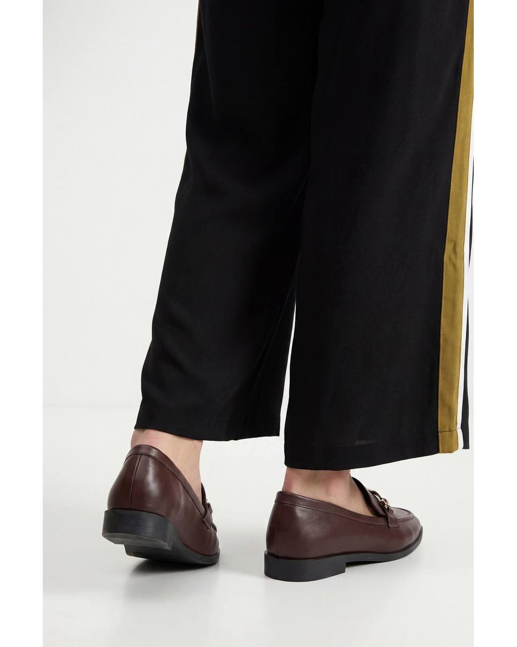 Wallis Black Jessie Faux Leather Metal Snaffle Loafers