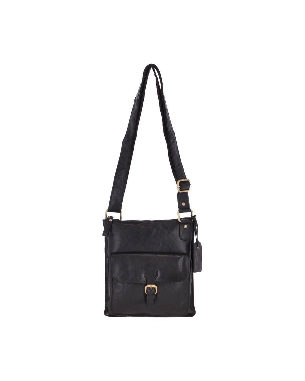 Ashwood Leather Black Vintage Small Leather Shoulder Bag