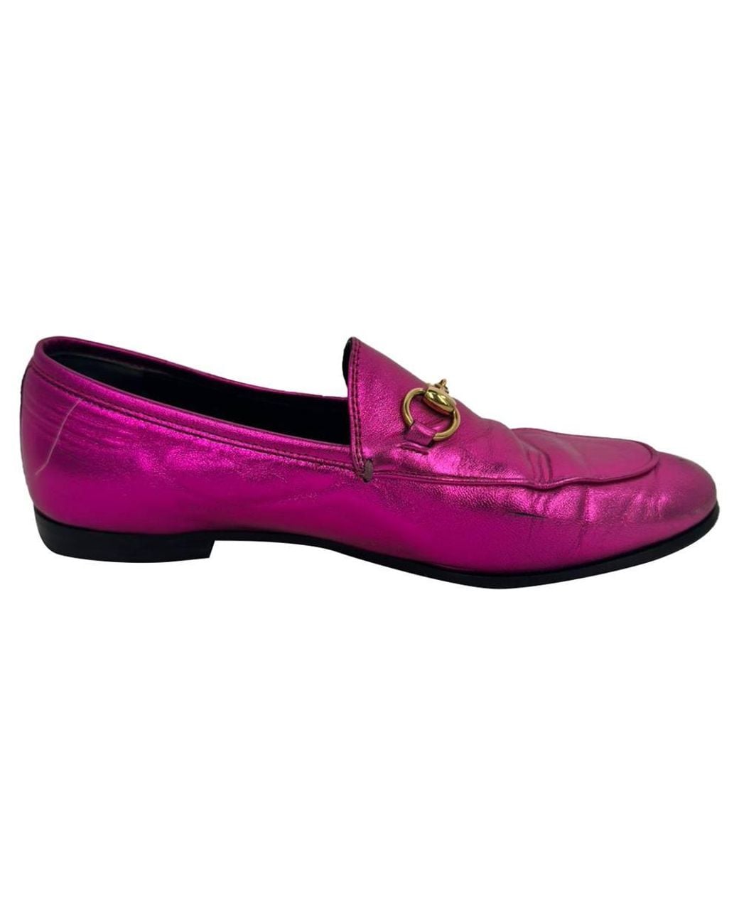Gucci Purple Preloved Jordaan Horsebit Loafers