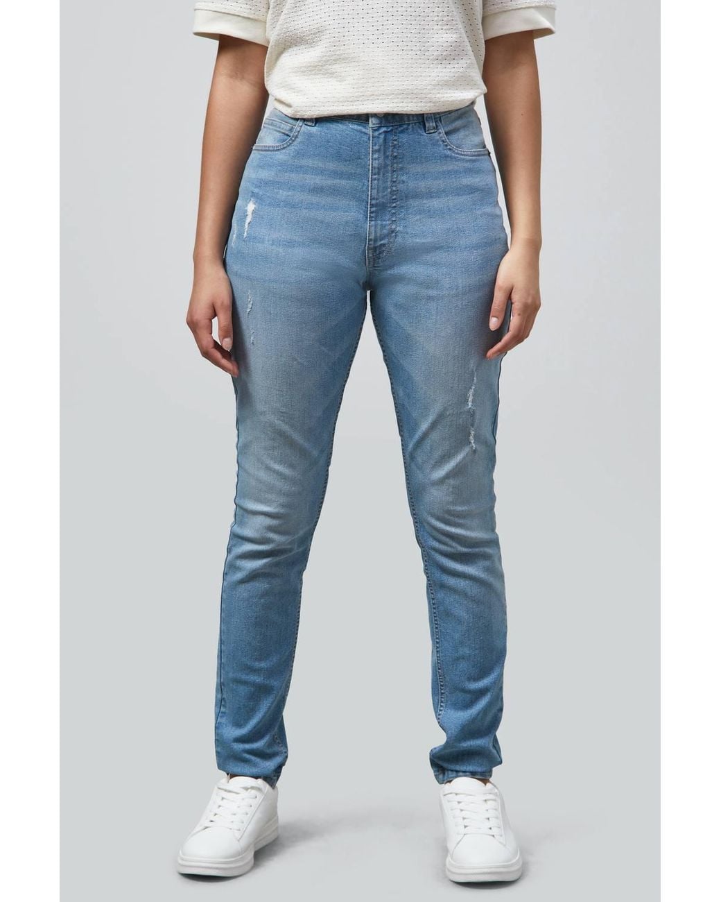 Enorsia Blue 902 High Waisted Regular Jeans