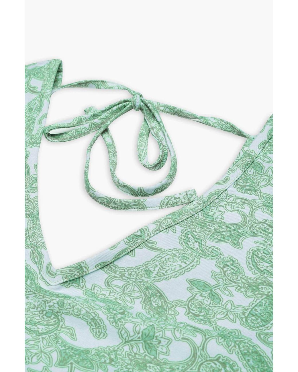 Enorsia Green Roll Up Sleeves Aop Play Suit