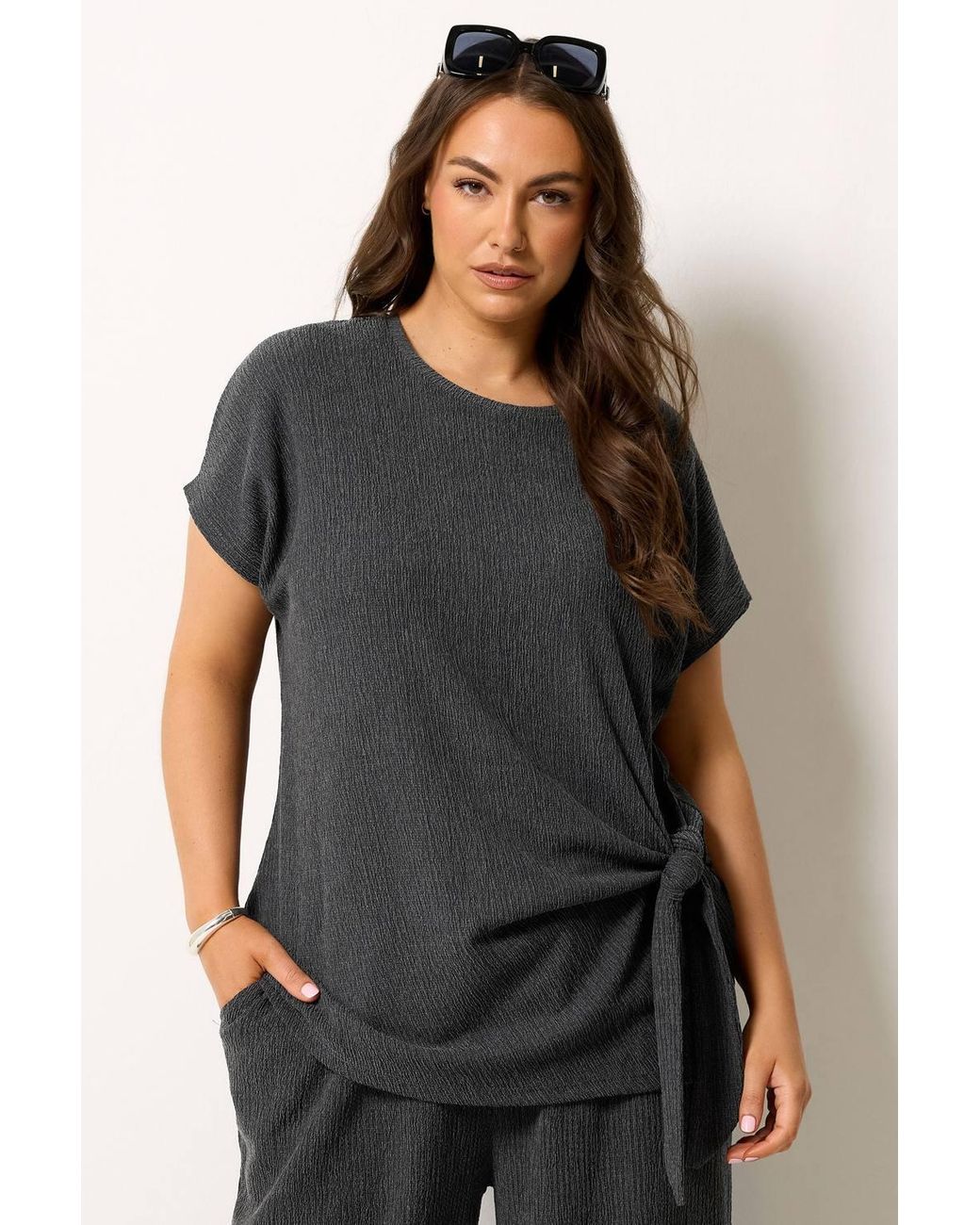 Yours Black Side Knot T-Shirt