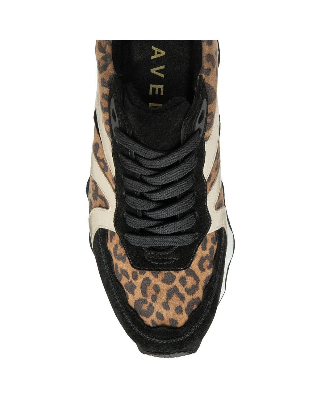 Ravel Black 'Innes' Leather Lace-Up Trainers