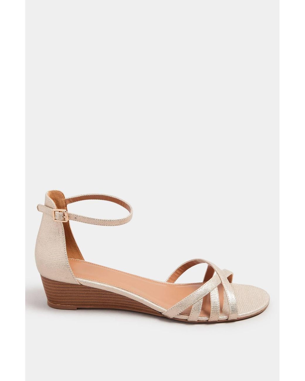 Long Tall Sally Natural Heel Wedge Sandals