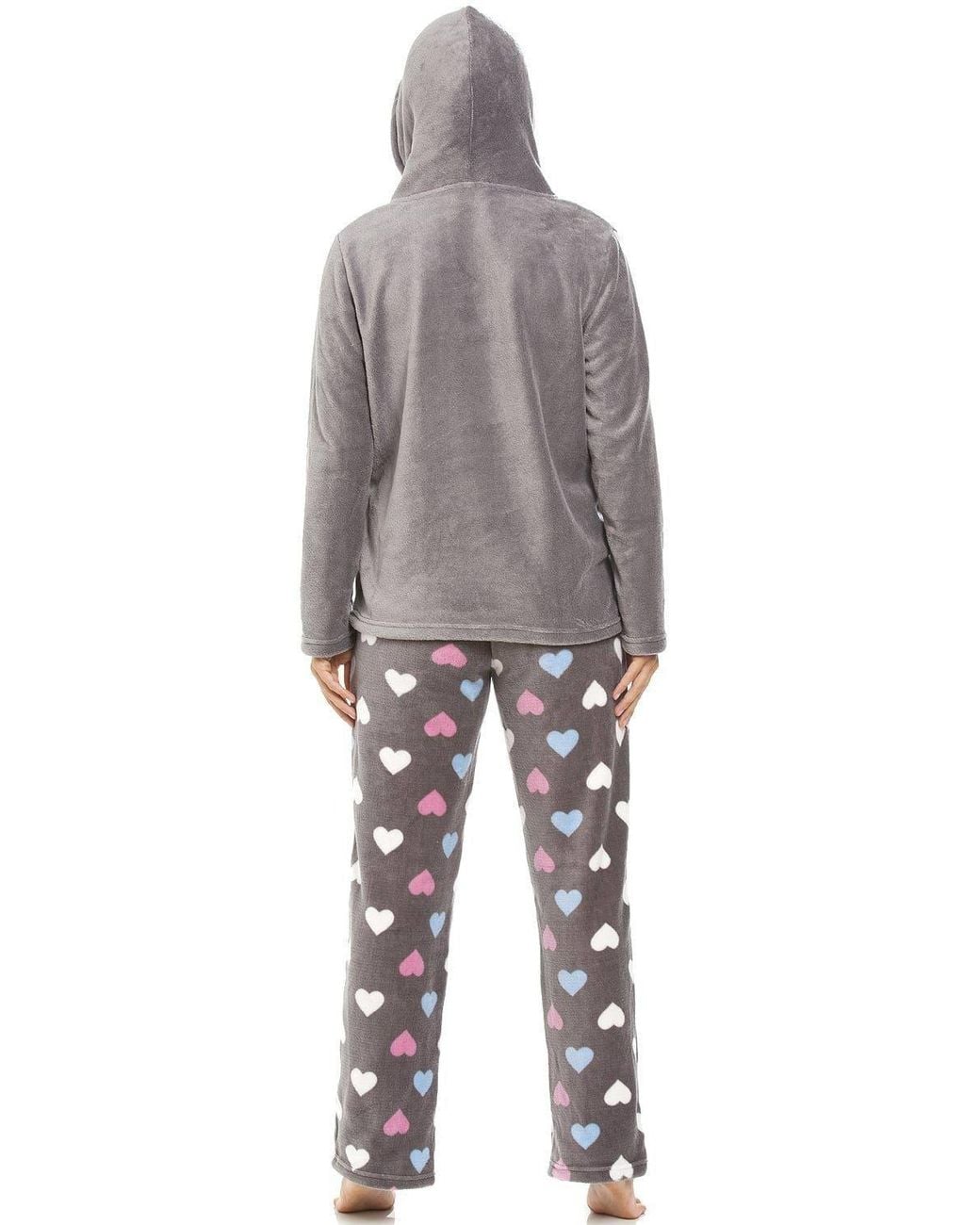 CAMILLE Blue Multicoloured Heart Print Supersoft Pyjama Set