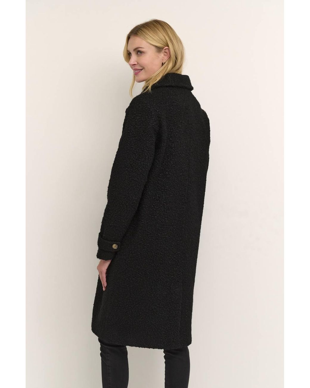 Kaffe Black Anne Knee-Length Coat