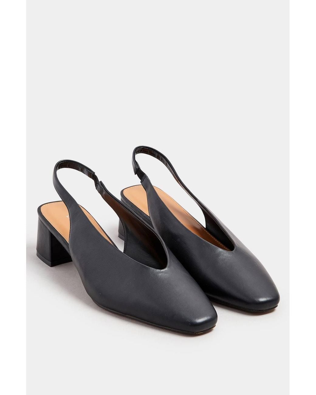Long Tall Sally Brown Slingback Block Heels