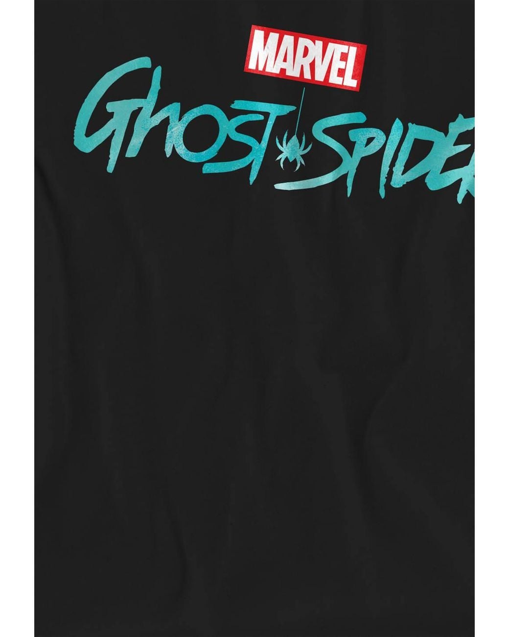 Marvel Black Spiderman Ghost Spider Classic Logo T-Shirt