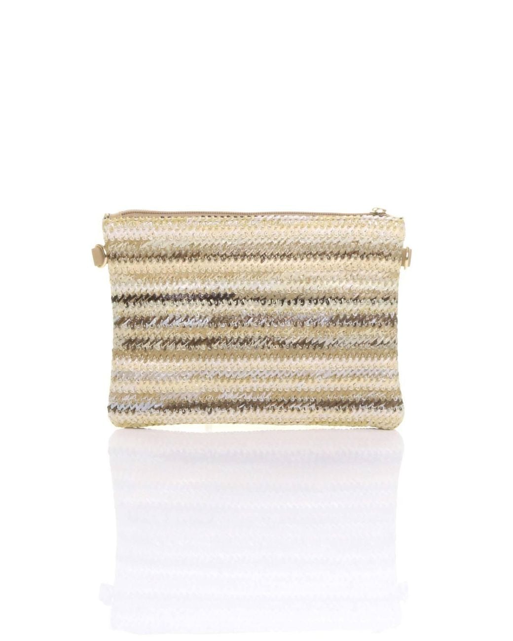 AJVANI Natural Detachable Crossbody Strap Summer Woven Boho Clutch Bag