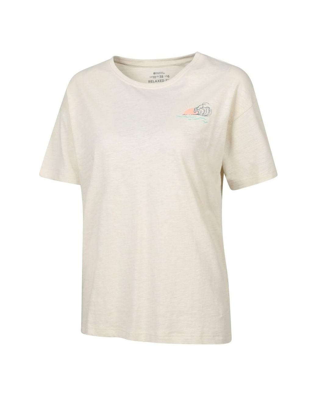 Mountain Warehouse White 'Sea Circle' Soft Lightweight Casual Short Sleeve Relaxed Fit T-Shirt