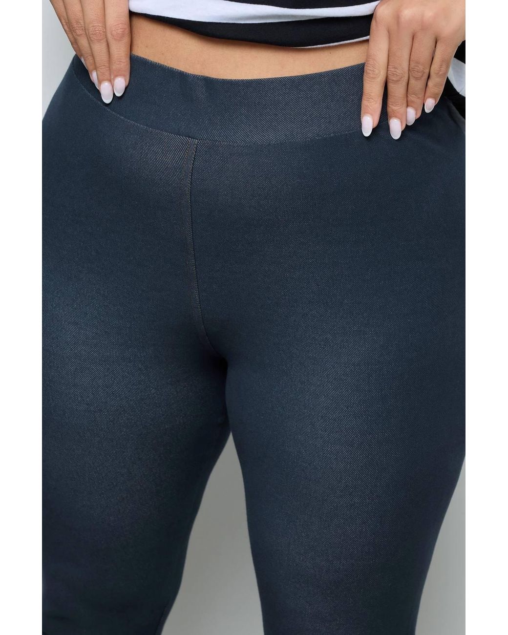 Yours Blue Jersey Stretch Jeggings