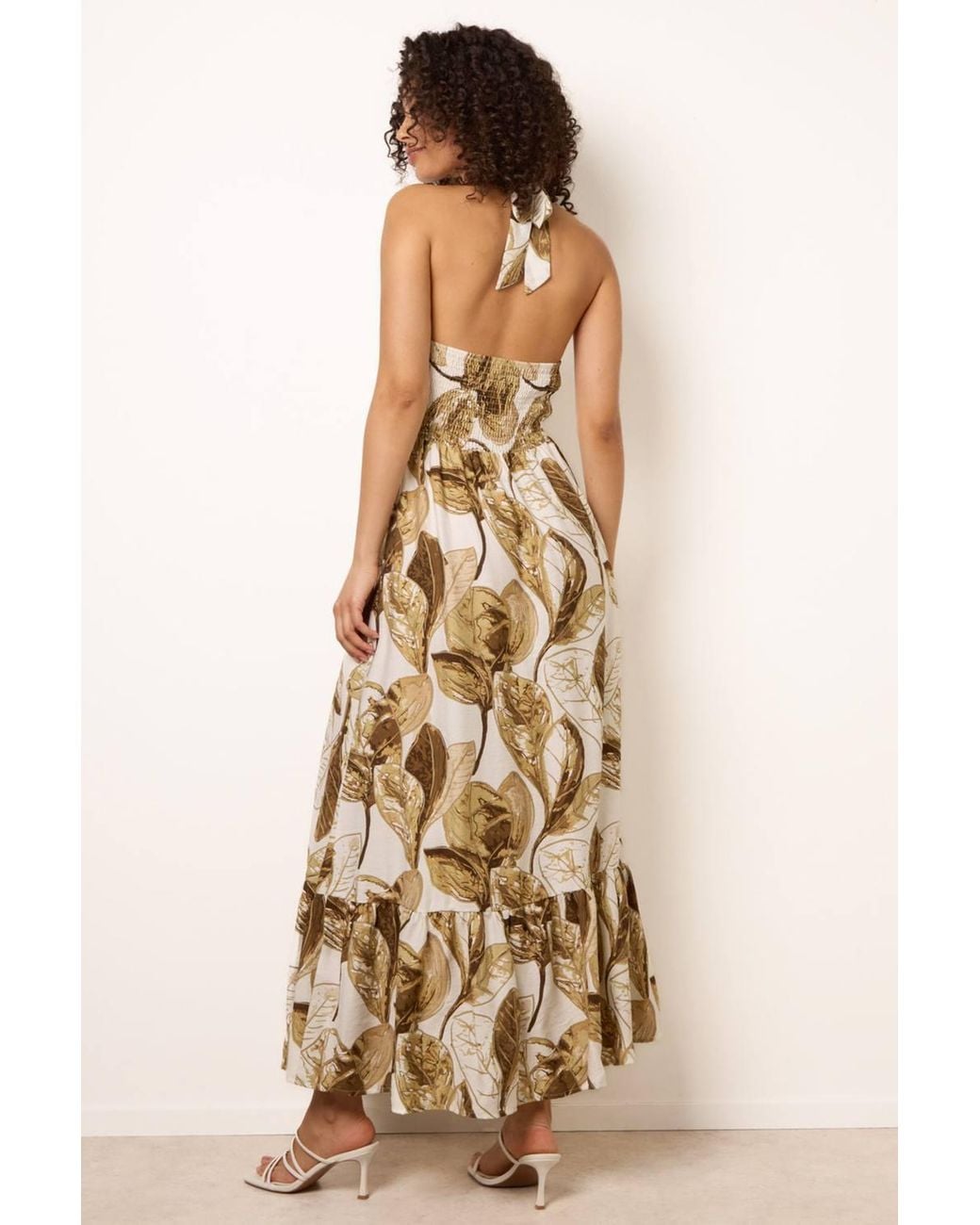 Blue Vanilla Natural Sleeveless V-Neck Maxi Dress