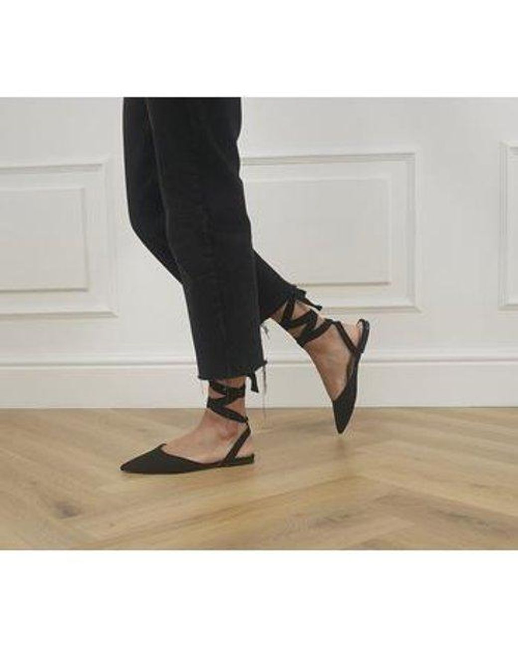 flats with ankle ties