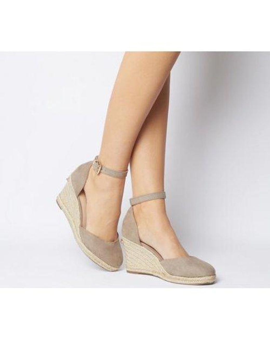 Office Marsha Closed Toe Espadrille Wedge In Natural Lyst