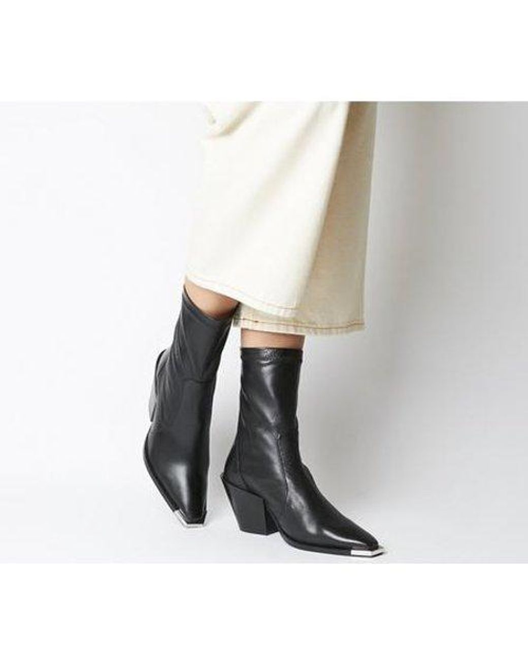 Office Ashen- Western Sock Boot in 