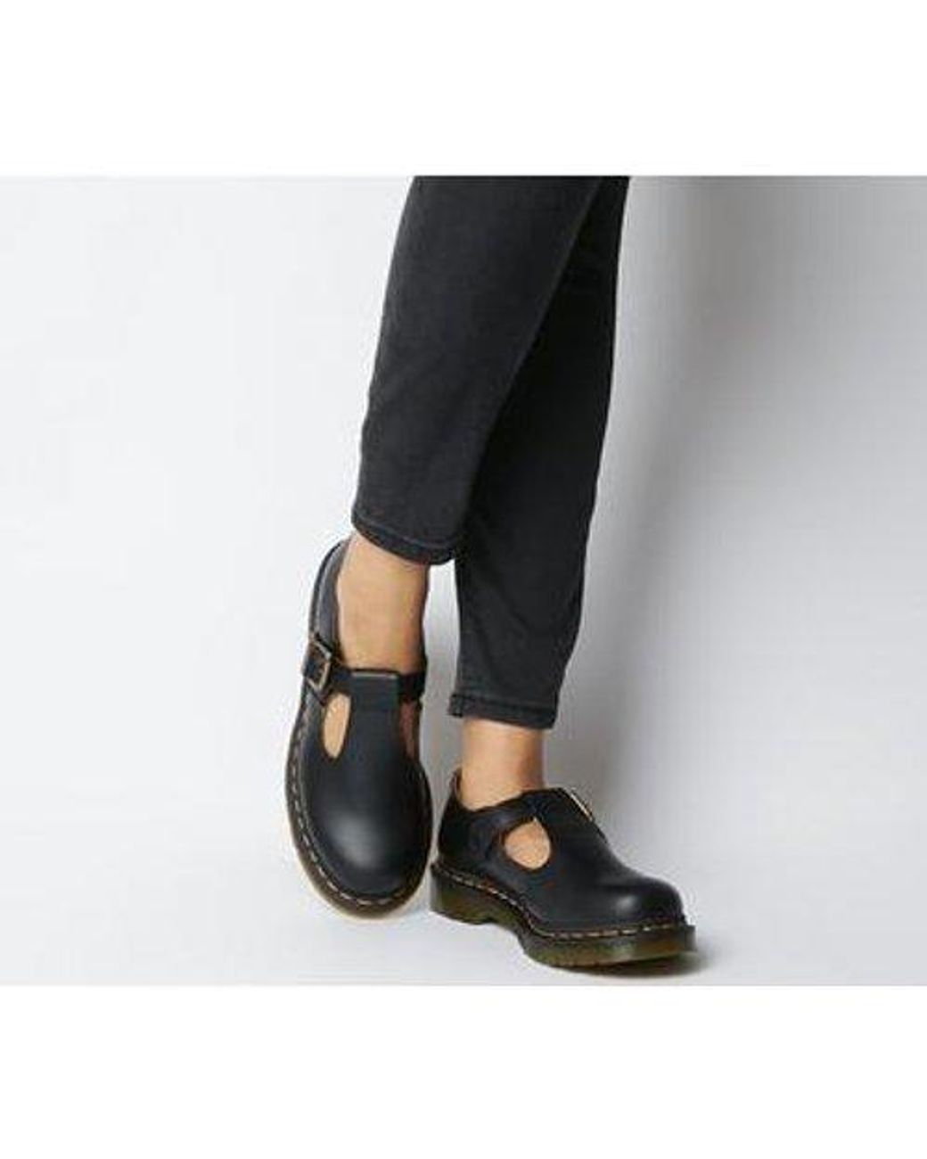 Dr. Martens Polley T Bar Shoes in Black | Lyst Canada