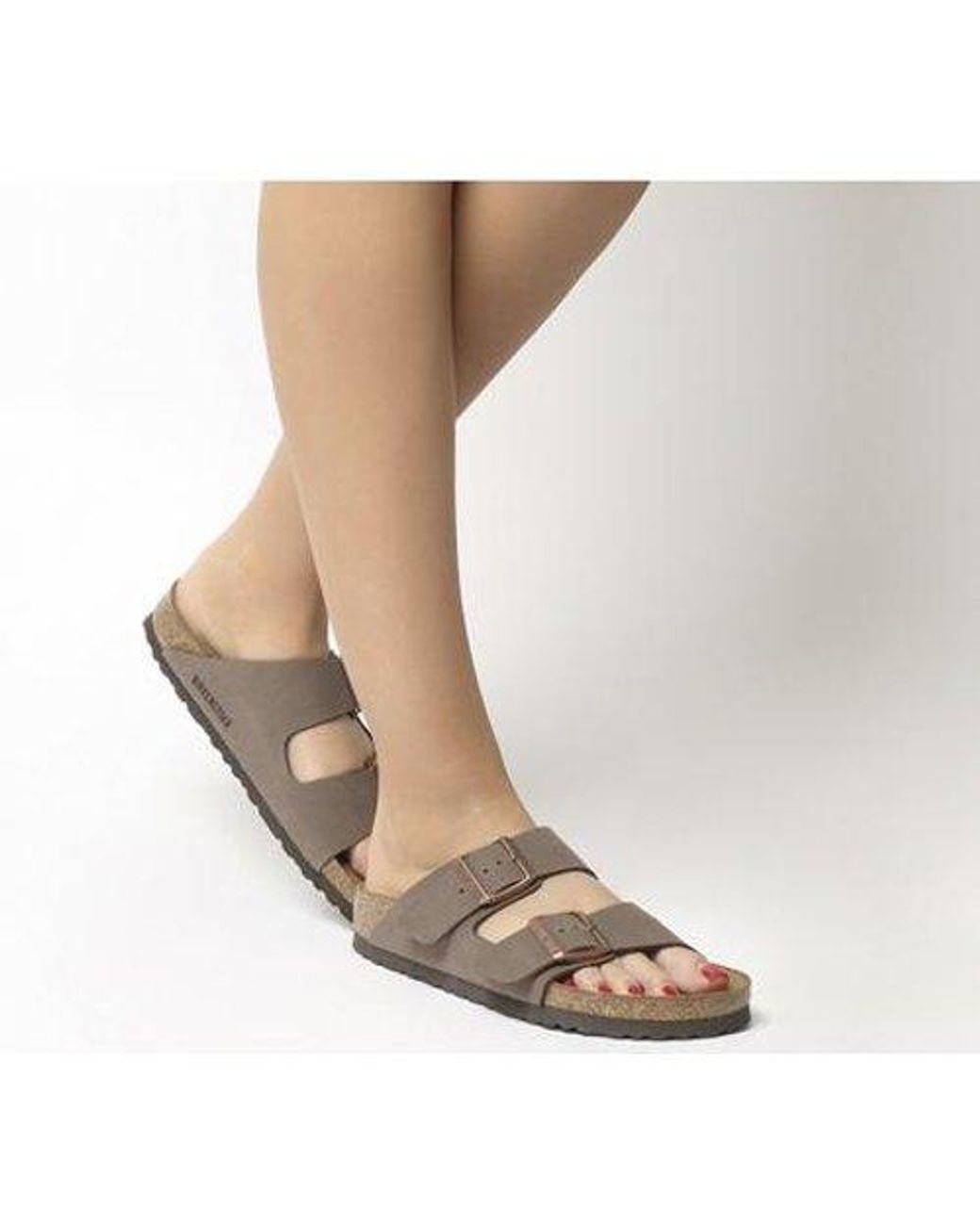 birkenstock arizona two strap sandals brown