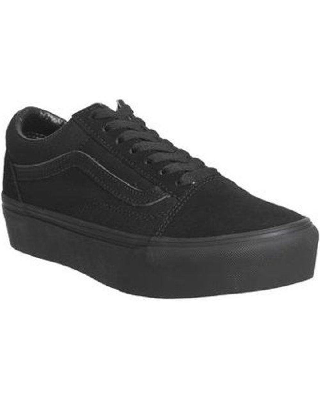 platform all black vans