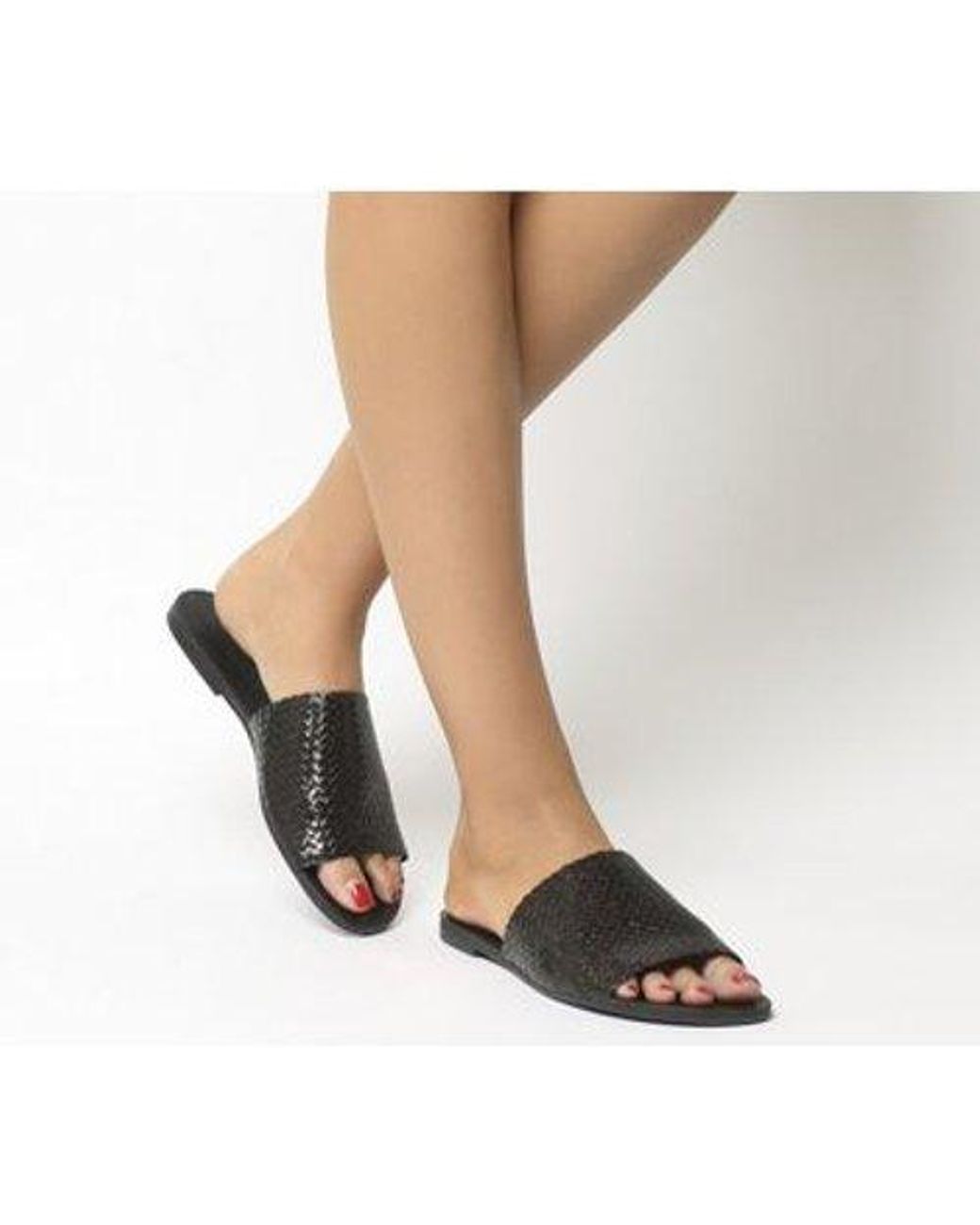 Vagabond Leather Shoemakers Tia Woven Sandals in Black - Lyst