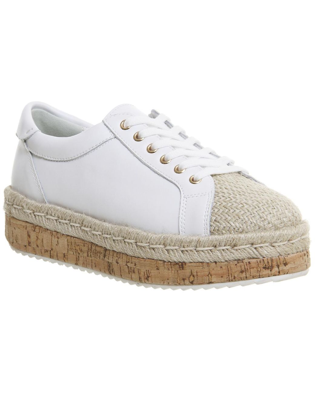 office white platform trainers
