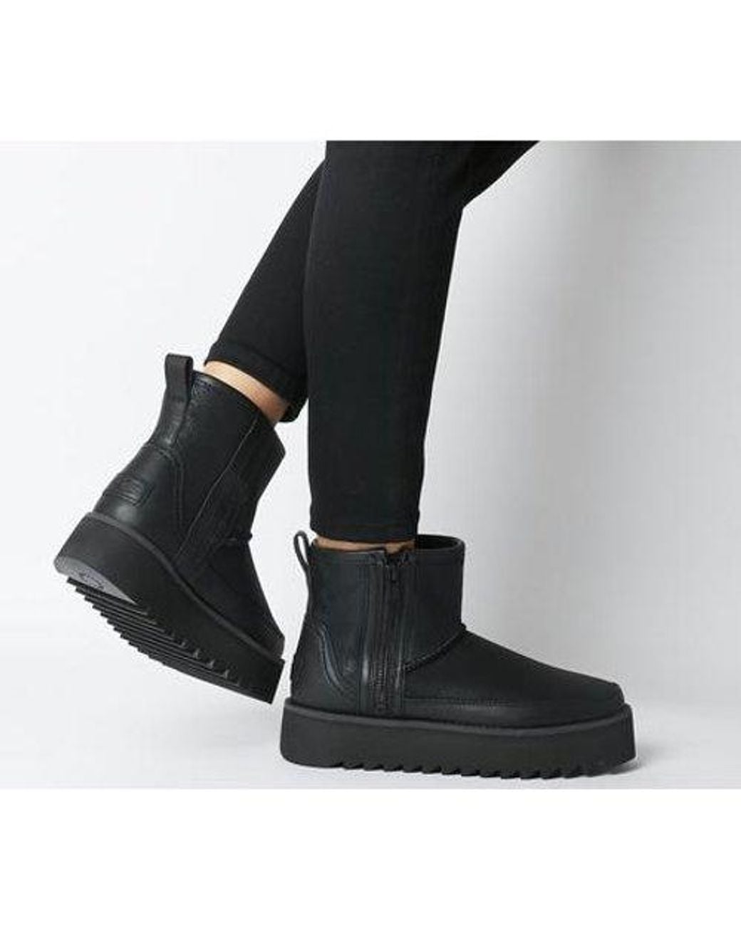 UGG Leather Classic Rebel Biker Short 