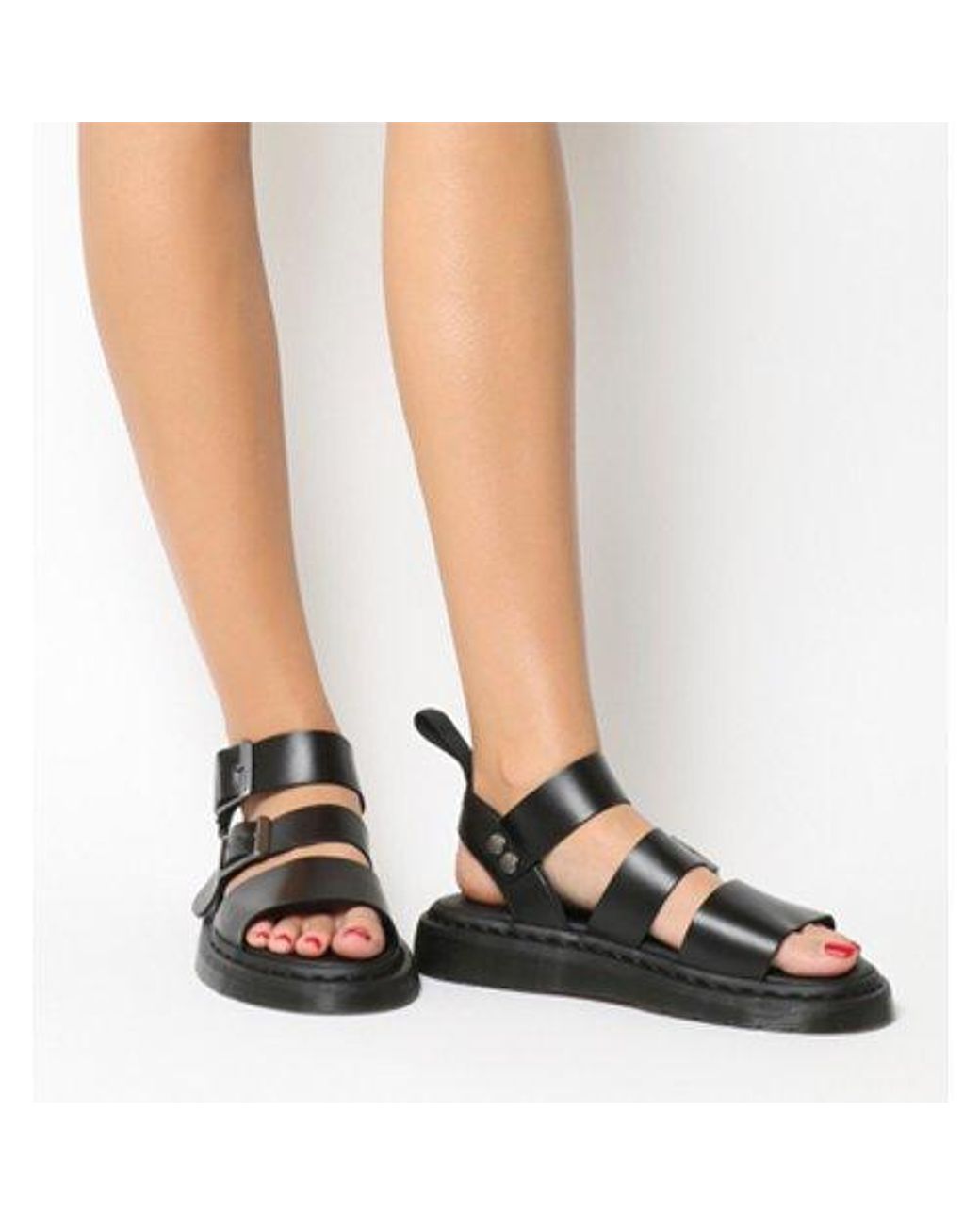 Dr. Martens Gryphon Sandal in Black - Lyst