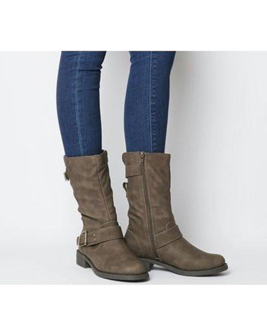 Flat calf high boots Clearance