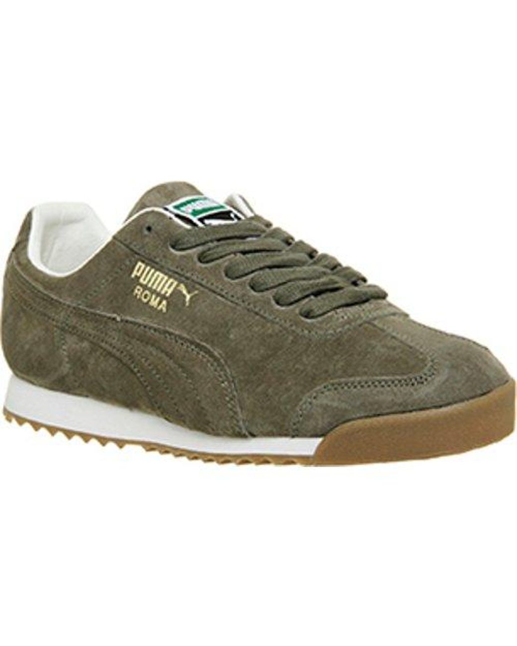puma roma white green