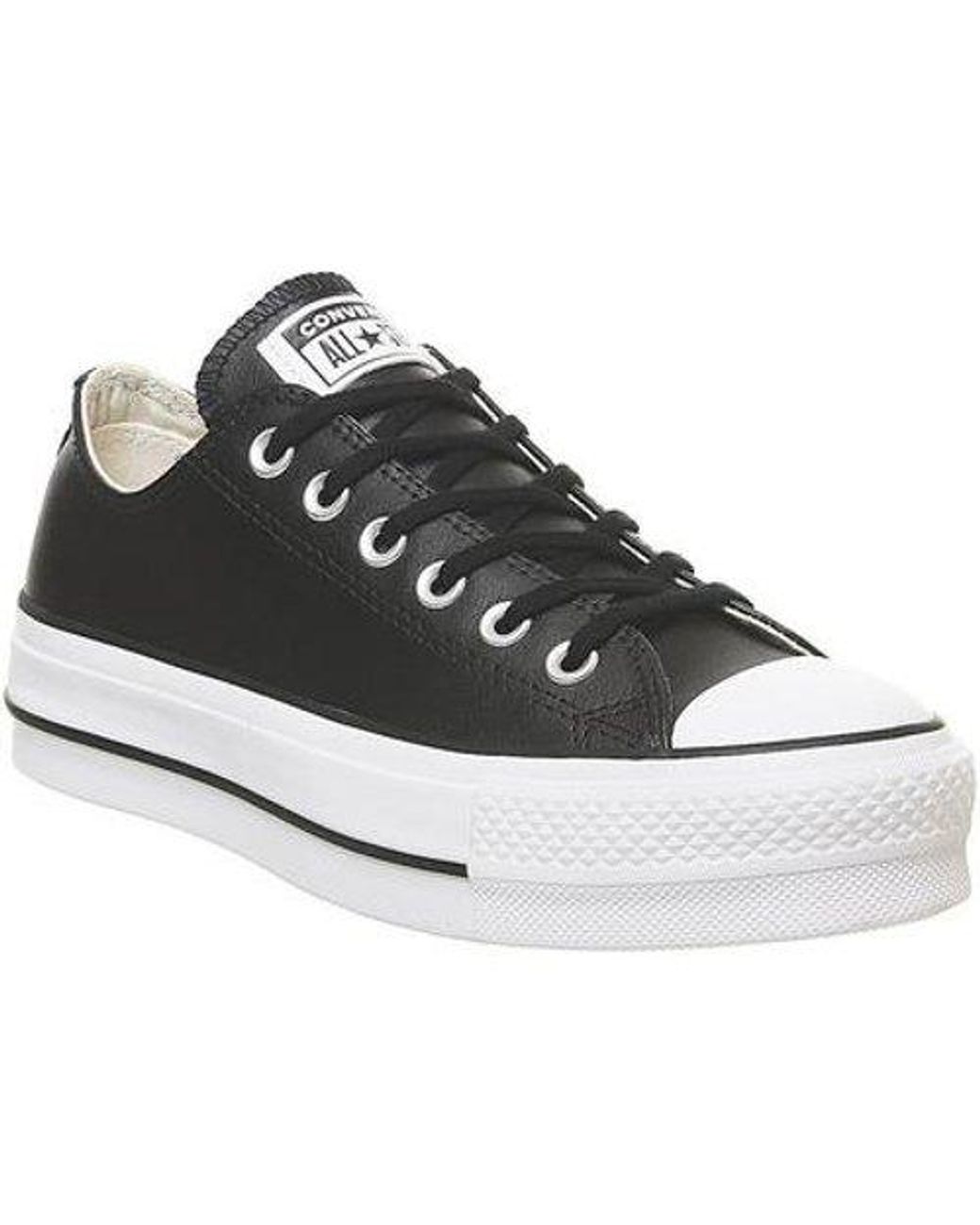 converse low platform black