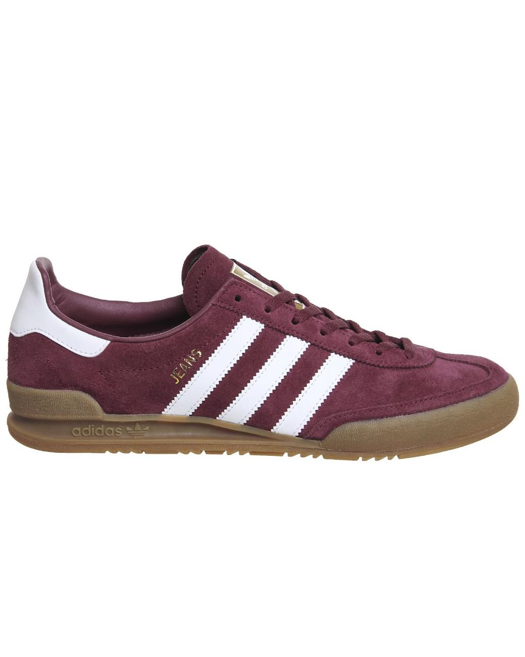 adidas Denim Jeans Trainers in Maroon 