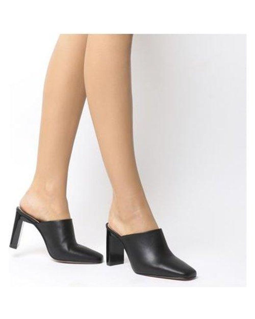 brown leather mules ladies