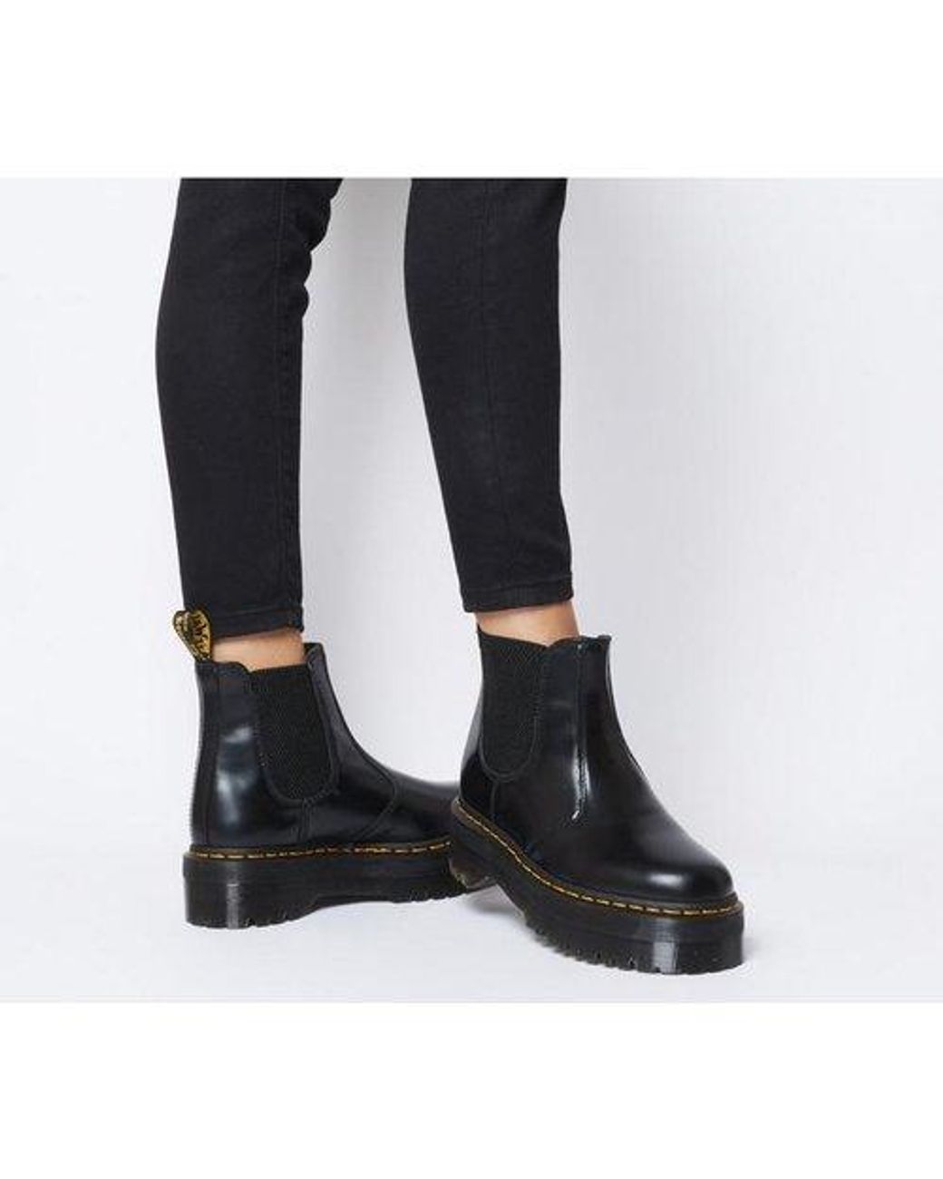 Dr. Martens Leather 2976 Quad Chelsea Boots in Black | Lyst Australia