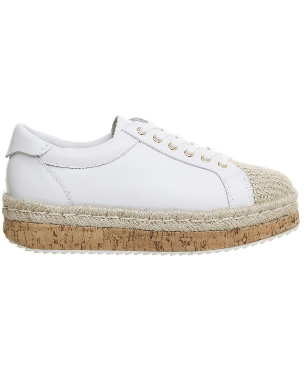 office white platform trainers