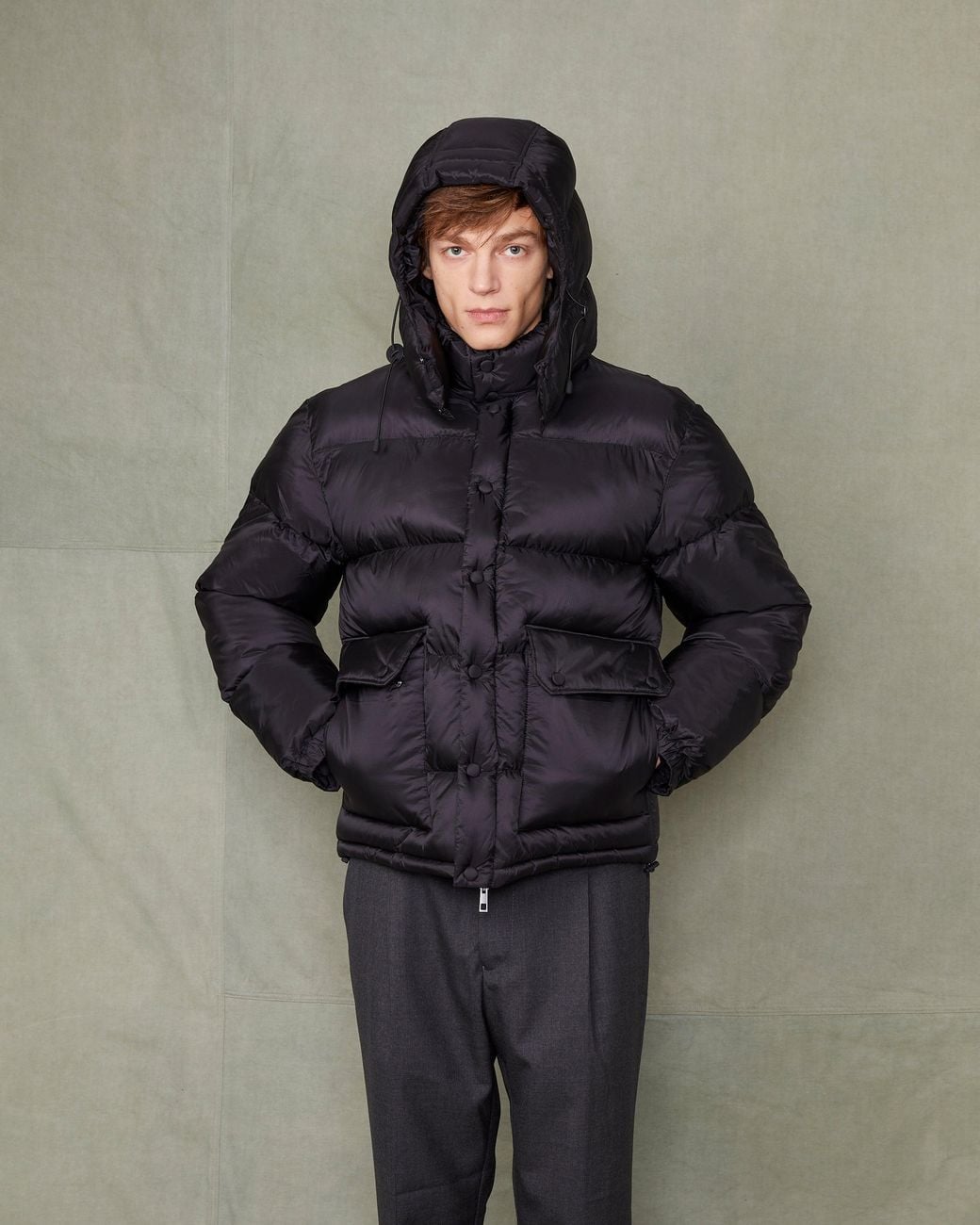 Officine Generale Gray Down Jacket for men