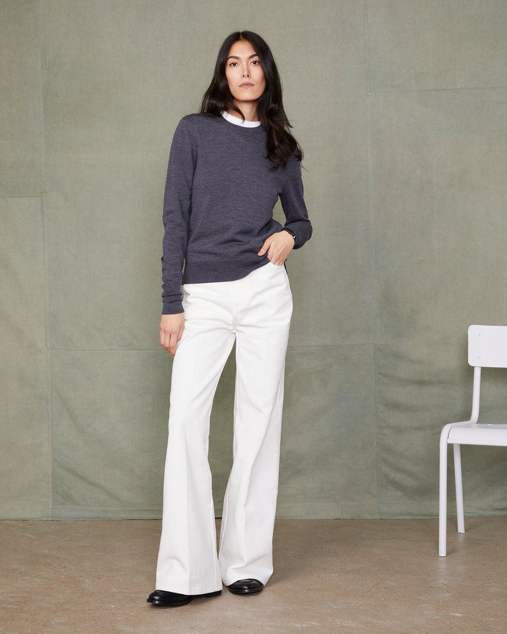 Pull Nine Officine Generale en coloris Blue