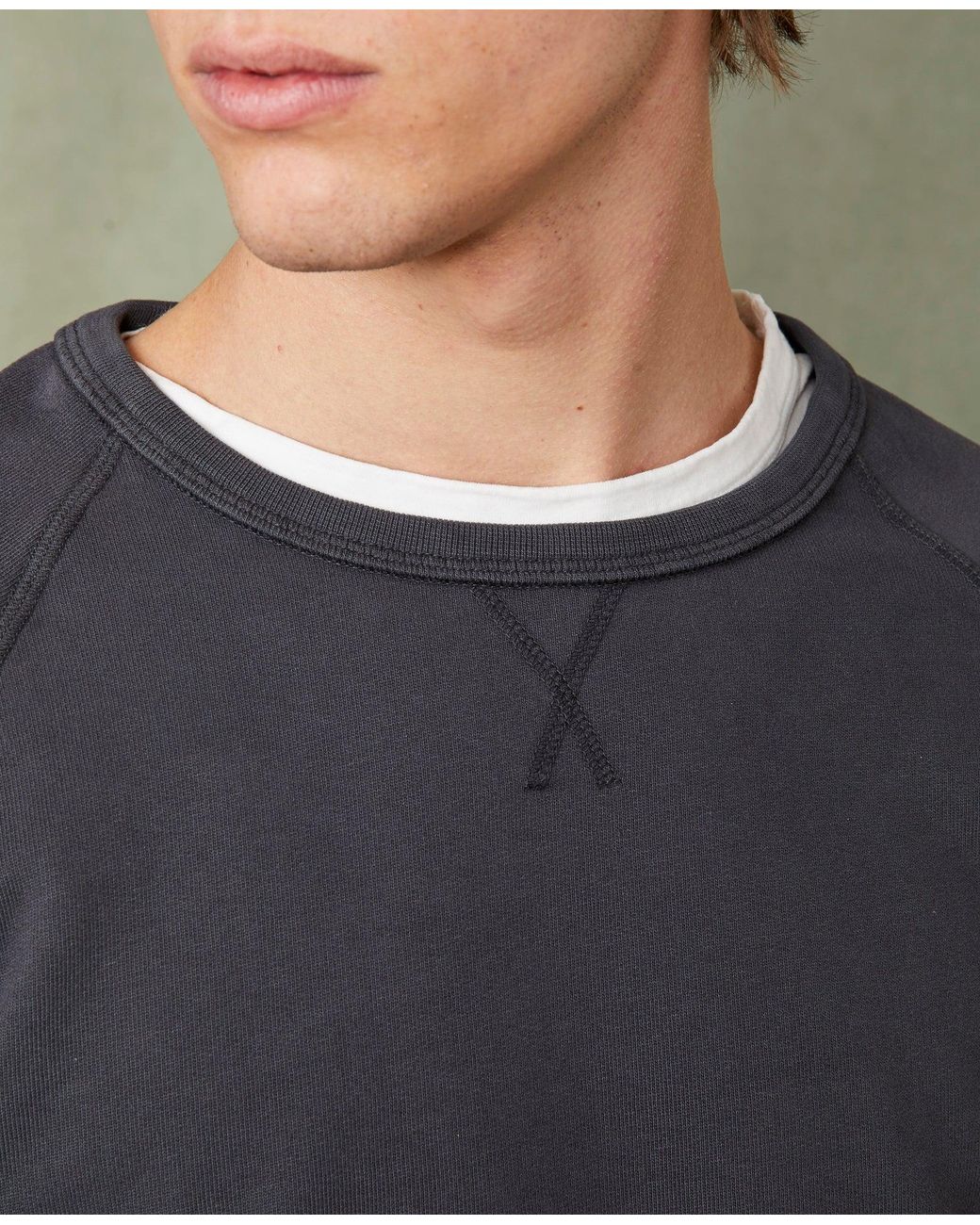 Officine Generale Green Crew Neck Sweatshirt