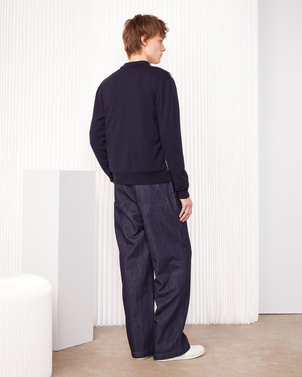 Officine Generale Blue Cardigan Brennan for men