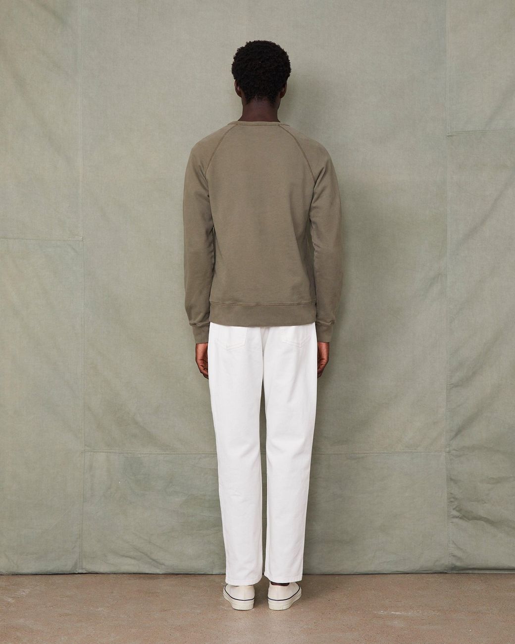 Officine Generale Green Crew Neck Sweatshirt