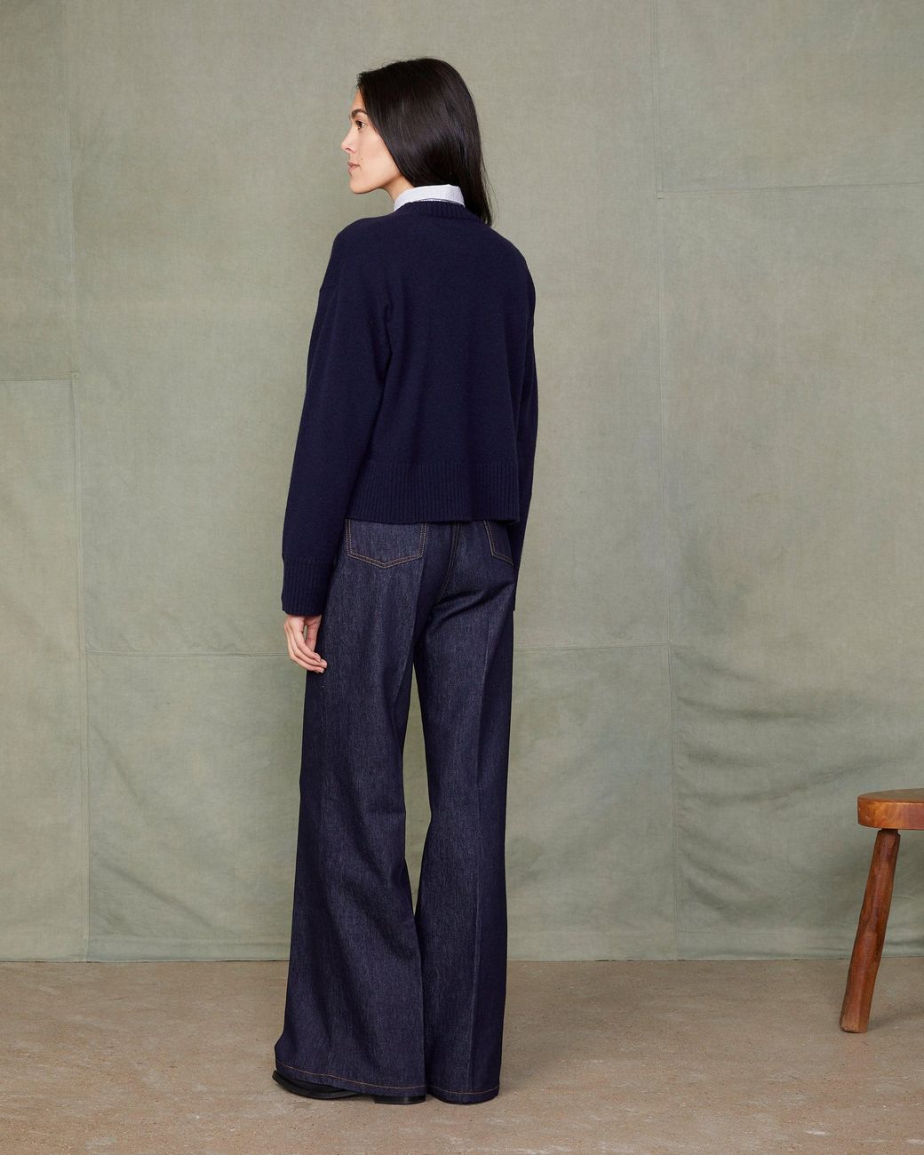 Officine Generale Blue Nicky Sweater
