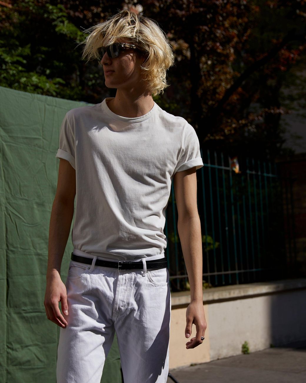 Officine Generale Green Crew Neck T-Shirt
