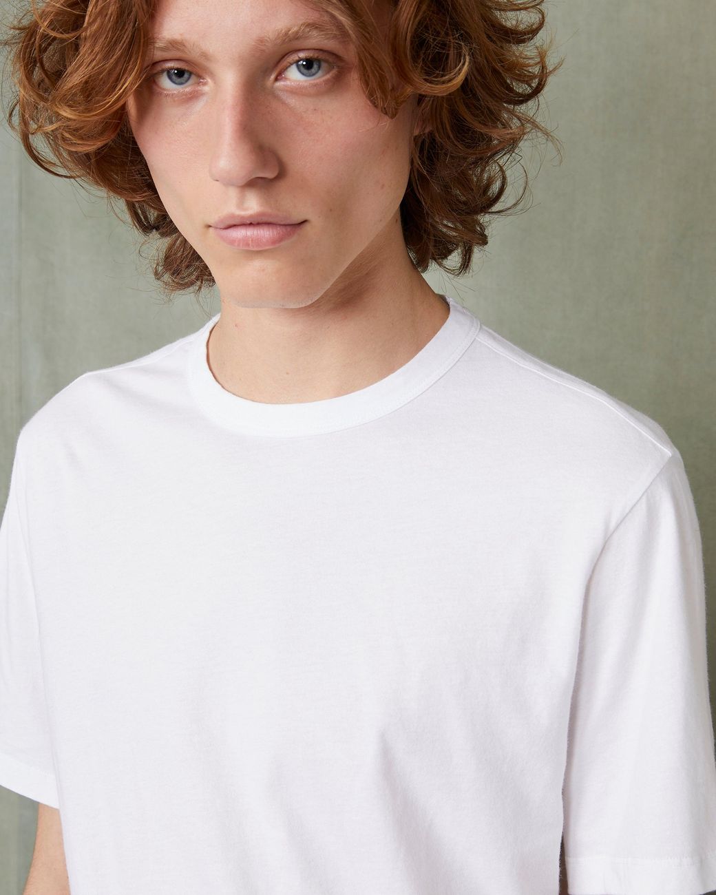 Officine Generale Green Crew Neck T-Shirt
