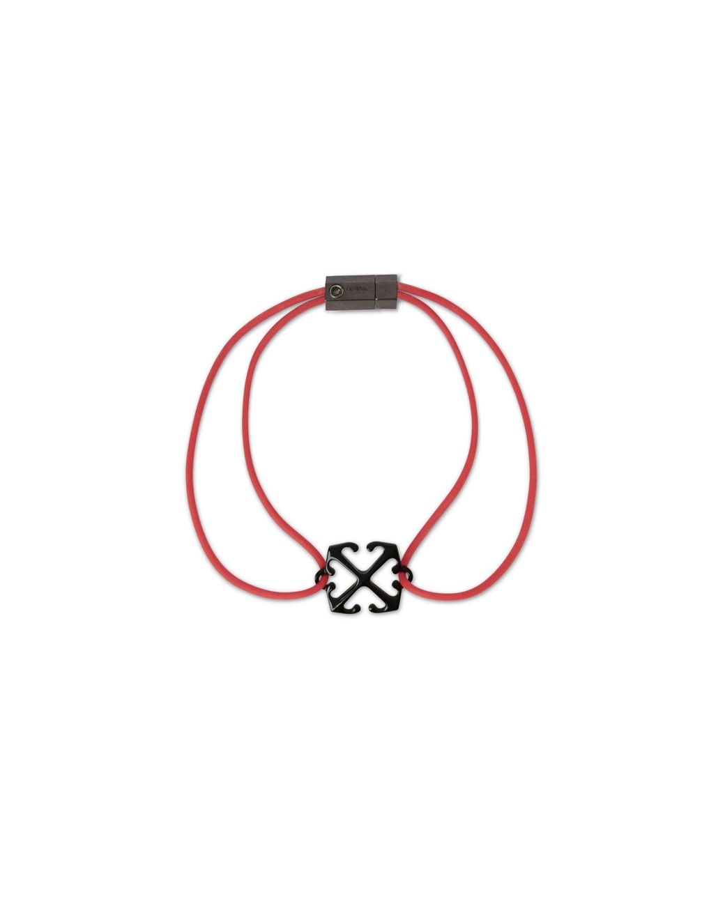 Off-White c/o Virgil Abloh Red Enamel Rubber Bracelet for men