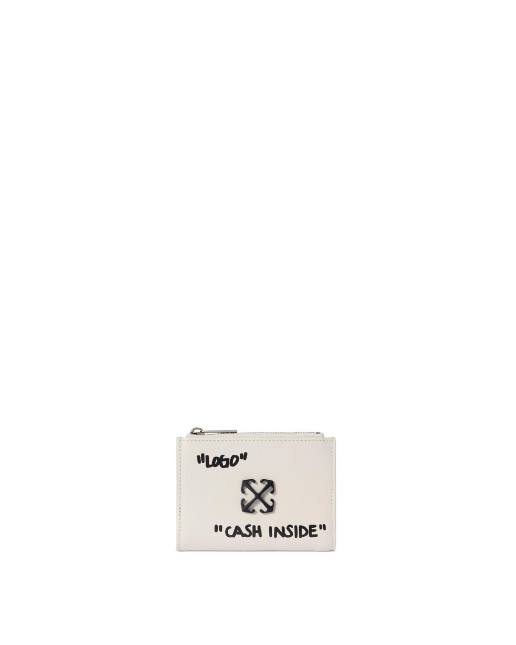 Off-White c/o Virgil Abloh White Jitney Quote Zippered Bifold