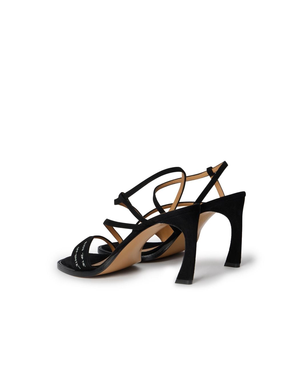 Off-White c/o Virgil Abloh Brown Zip Tie Loop Sandals