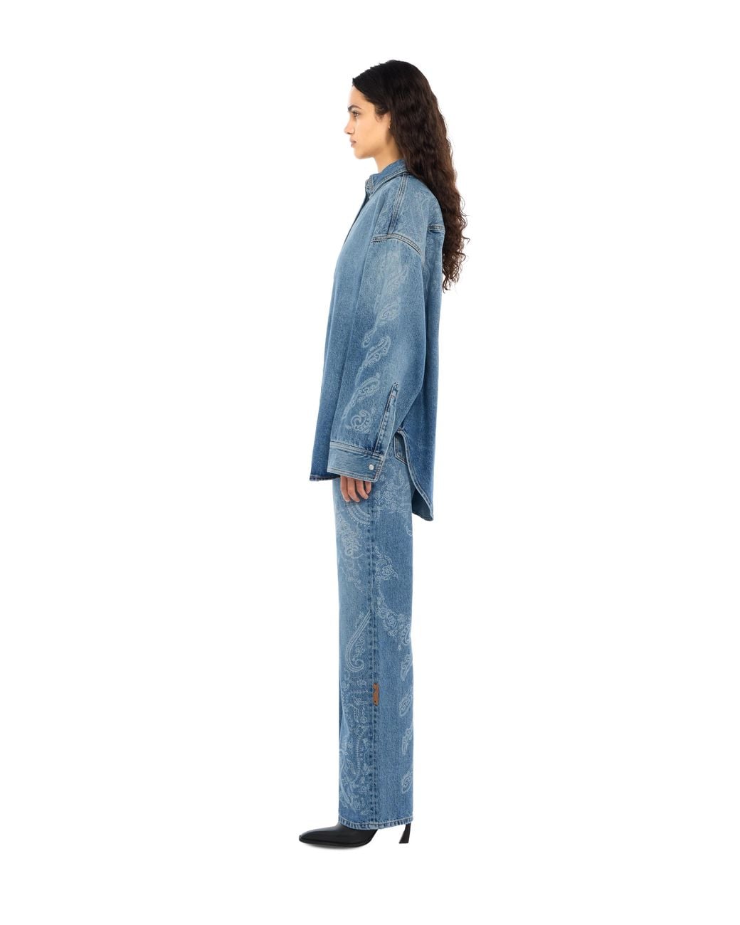 Off-White c/o Virgil Abloh Blue Paisley Susy Denim Pants
