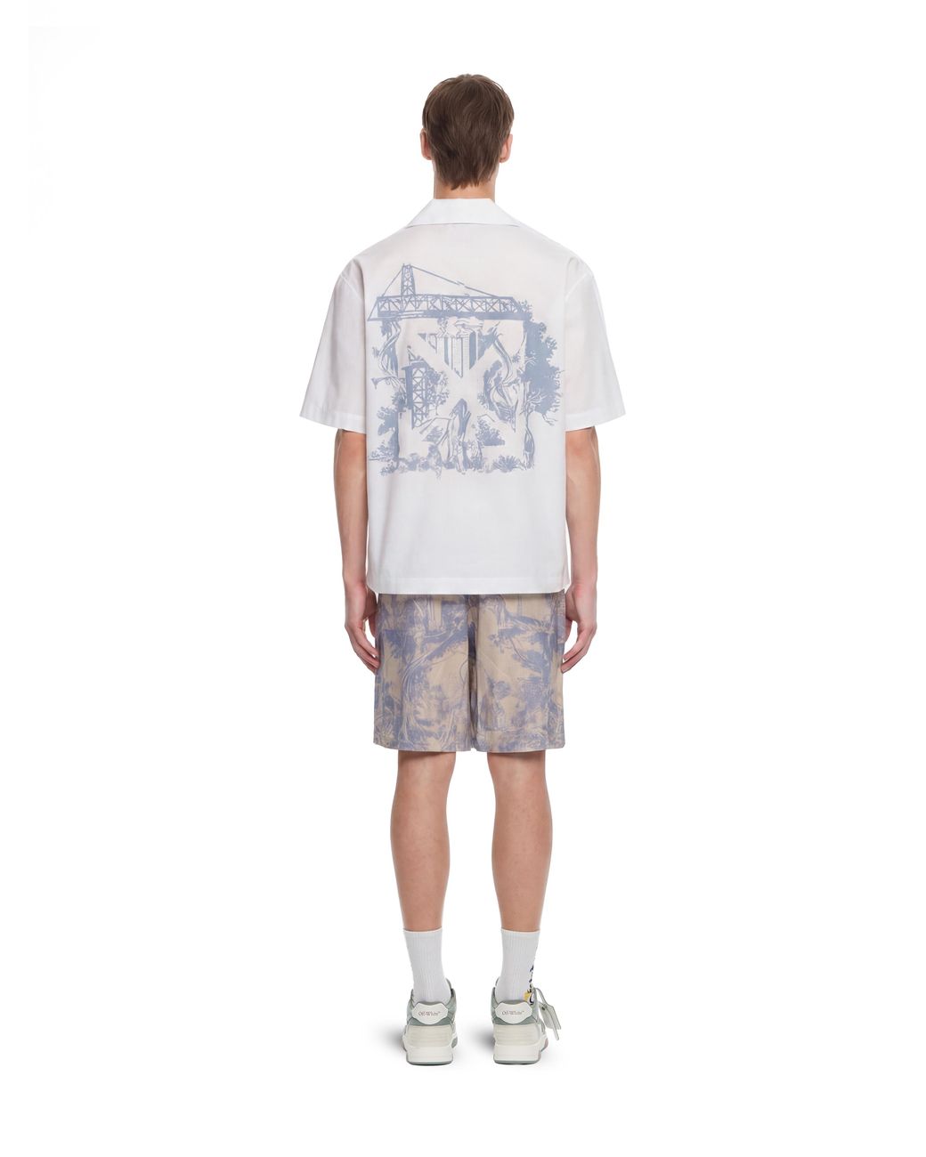 Off-White c/o Virgil Abloh White City Nature Poplin Bowling Shirt for men