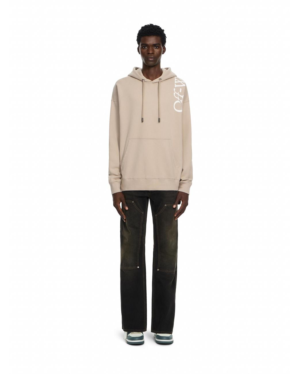 Off-White c/o Virgil Abloh Natural Vertical Bookish Skate Hoodie for men