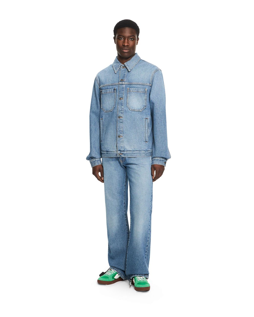 Off-White c/o Virgil Abloh Blue Half Arrow Slim Relaxed Jeans for men