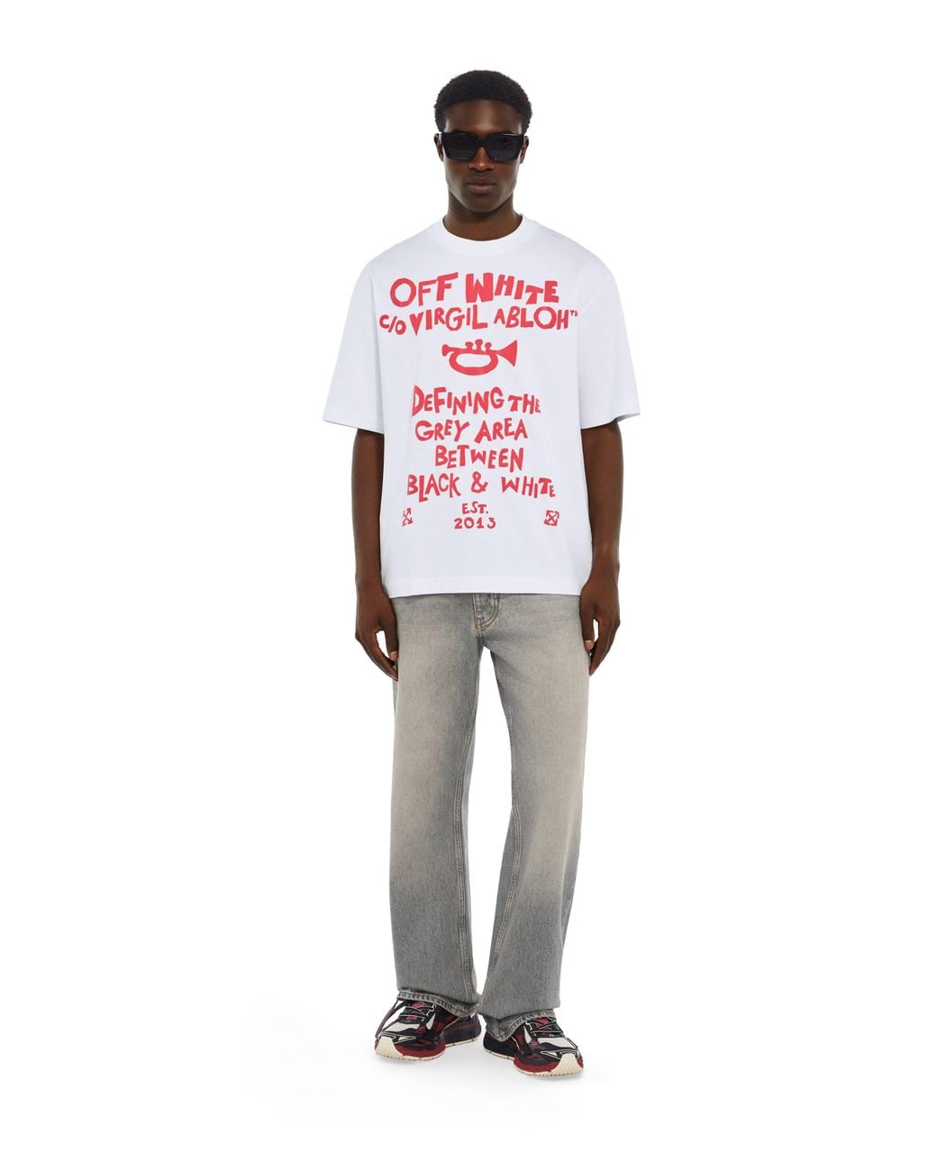 Off-White c/o Virgil Abloh White Miles Davis Trumpet Skate T-Shirt for men